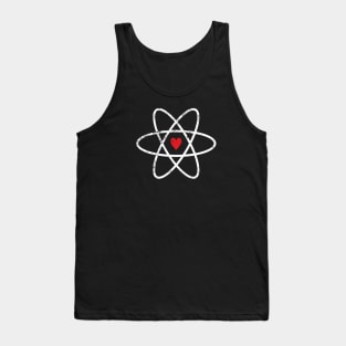 Atomic Symbol + Heart, Distressed Tank Top